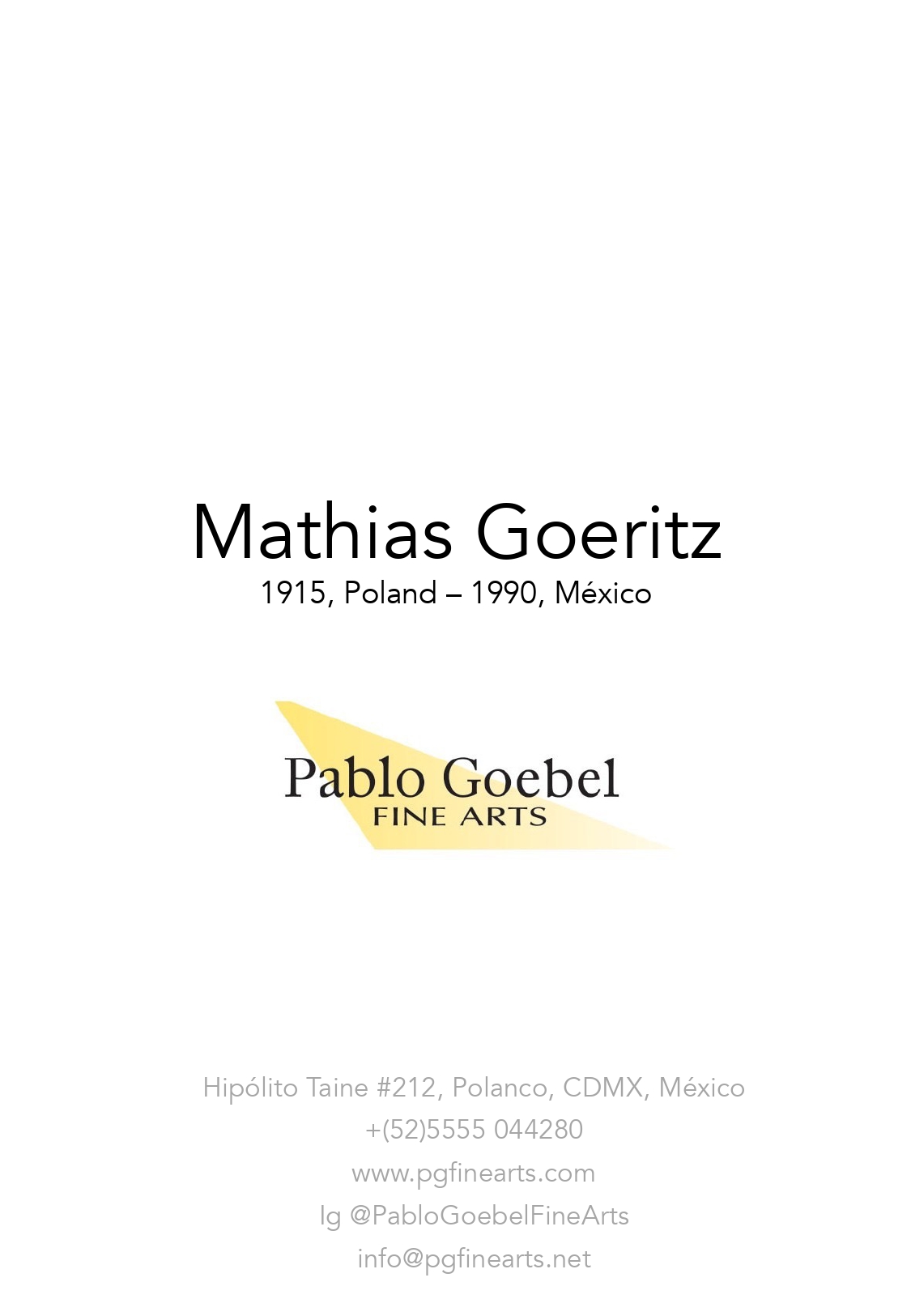 Mathias Goeritz 1915, Poland - 1990, México