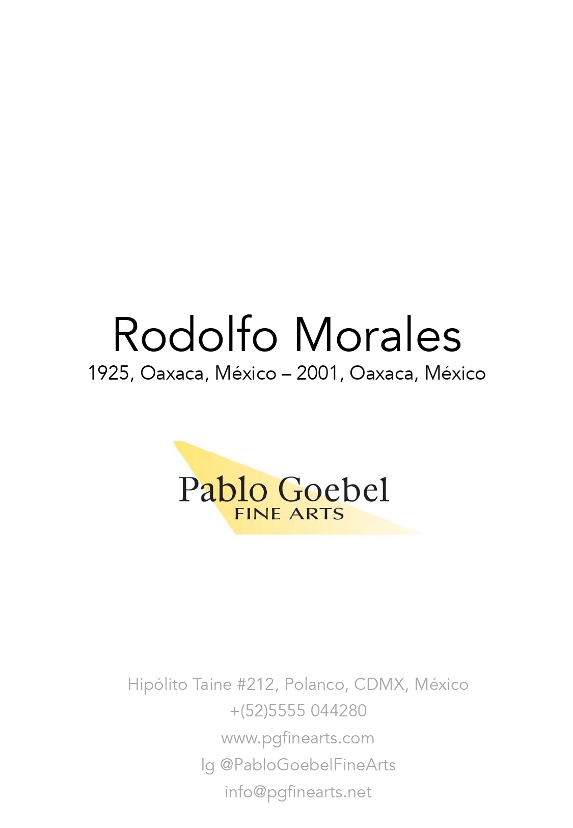 Rodolfo Morales 1925, Oaxaca, México - 2001, Oaxaca, México